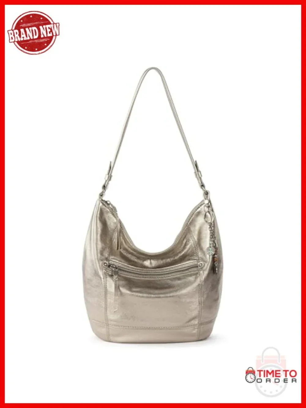 Large Premium Leather Hobo Bag with Zipper Pocket for Everyday Travel
